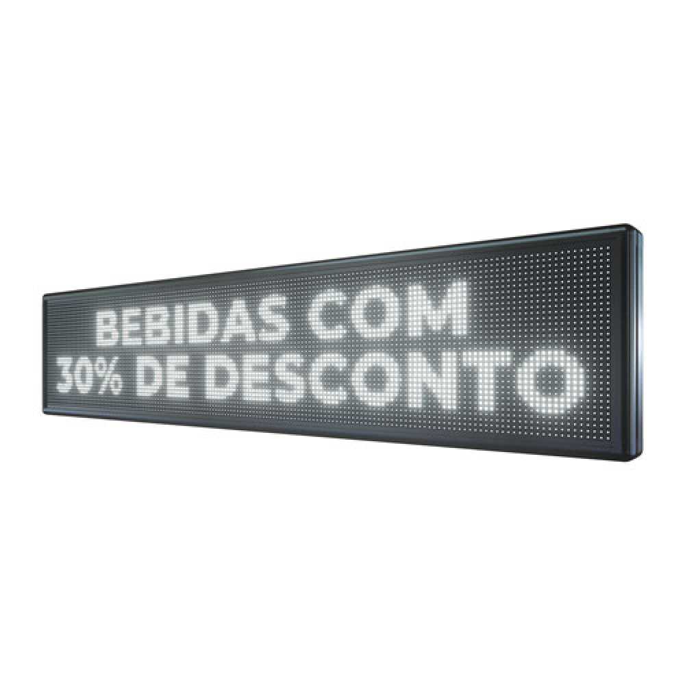 Letreiro digital de 167cm x 39cm de alto brilho, painel de LED com